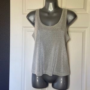 Cache. Silver metallic. Size M